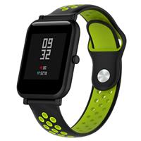 Strap-it Xiaomi Amazfit Bip sport band (zwart/geel)