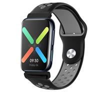 Strap-it Oppo Watch sport bandje (zwart/grijs)