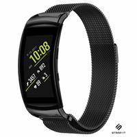 Strap-it Samsung Gear Fit 2 / Gear Fit 2 Pro Milanese band (zwart)