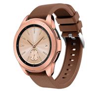 Strap-it Samsung Galaxy Watch siliconen bandje 41mm / 42mm (koffiebruin)