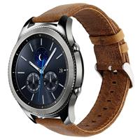 Strap-it Samsung Gear S3 leren bandje (bruin)