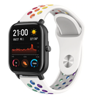 Strap-it Xiaomi Amazfit GTS sport band (kleurrijk wit)