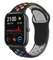 Strap-it Xiaomi Amazfit GTS sport band (kleurrijk zwart)