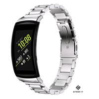 Strap-it Samsung Gear Fit 2 / Gear Fit 2 Pro stalen band (zilver)