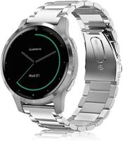 Strap-it Garmin Vivoactive 4s stalen band - 40mm - zilver