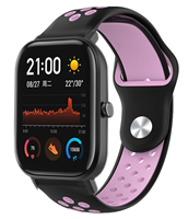 Strap-it Xiaomi Amazfit GTS sport band (zwart/roze)