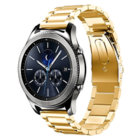 Strap-it Samsung Gear S3 stalen band (goud)