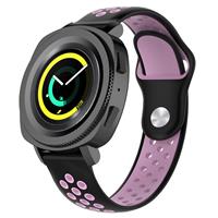 Strap-it Samsung Gear Sport sport band (zwart/roze)