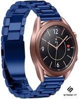 Strap-it Samsung Galaxy Watch 3 stalen band 41mm (blauw)