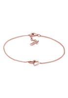 Elli Dames Hart Verstrengeld Verbondenheid in 925 Sterling Zilver Verguld Roségoud