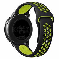 Strap-it Samsung Galaxy Watch 4 - 44mm sport band (zwart/geel)
