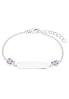 Prinzessin Lillifee ID armband voor meisjes, sterling zilver 925, zirkonia (synth.) hartje