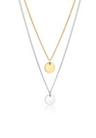 Elli Dames Plaatje Hanger 2-laags in 925 Sterling Zilver