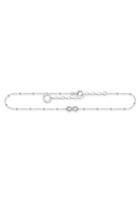 Thomas Sabo Fußkette »Infinity/Unendlichkeitsschleife Silber, AK0029-051-14-L27V«, mit Zirkonia