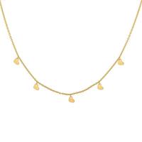 CAÏ Collier »925 Silber vergoldet Anhänger Herzen«, Glänzend
