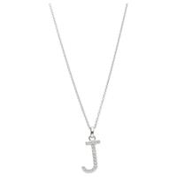 Smart Jewel Kette mit Anhänger »Buchstabe J mit Zirkonia Steine, Silber 925«
