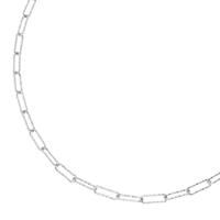 Smart Jewel Collier »längliche ovale Glieder diamantiert, Silber 925«