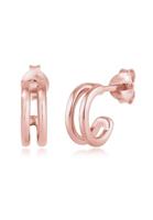 Elli Dames Creolen Mini Basic Minimal Trend in 925 Sterling Zilver roségoud verguld