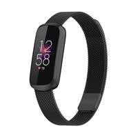 Strap-it Fitbit Luxe Milanese band (zwart)