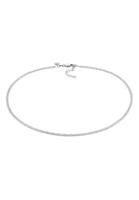 Elli PREMIUM Elli PREMIUM Halsketting Dames Choker Bar Ketting Verstelbare Basic Minimal Trend in 925 Sterling Zilver