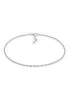 Elli Dames Curb Chain Basic Tijdloos Discreet Verstelbaar in 925 Sterling Zilver