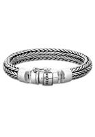 Kuzzoi Armband »Herren Kastenverschluss Zopfglieder 925er Silber«