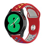 Strap-it Samsung Galaxy Watch 4 - 40mm sport band (rood/kleurrijk)