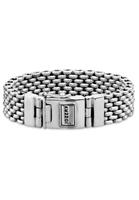 Kuzzoi Armband »Herren Breit Massiv Kastenverschluss 925 Silber«