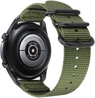 Strap-it Samsung Galaxy Watch 4 Classic nylon gesp band (groen)