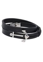 Firetti Leren armband Anker, in wikkel-look