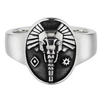 CAÏ Ring »925/- Sterling Silber oxidiert-poliert Elefant«