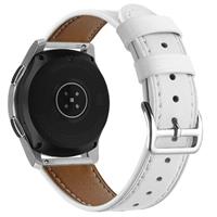 Strap-it Samsung Galaxy Watch 4 Classic 42mm leren bandje (wit)