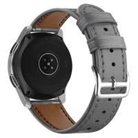 Strap-it Samsung Galaxy Watch 4 Classic 42mm leren bandje (grijs)