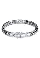 Kuzzoi Armband »Herren oxidiert Kastenverschluss 925 Silber«