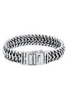 Kuzzoi Armband »Herren Panzerarmband Gliederkette 925er Silber«