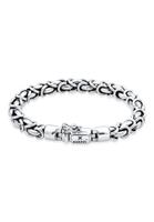 KUZZOI Herren Panzerarmband Königskette Basic 925 Silber
