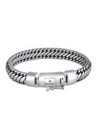 Kuzzoi Armband »Herrenschmuck Panzerarmband Rund Basic 925 Silber«