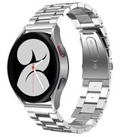 Strap-it Samsung Galaxy Watch 4 stalen band (zilver)
