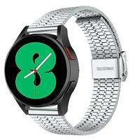 Strap-it Samsung Galaxy Watch 4 roestvrij stalen band (zilver)