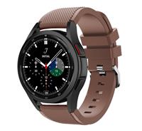 Strap-it Samsung Galaxy Watch 4 Classic 46mm siliconen bandje (koffiebruin)