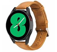 Strap-it Samsung Galaxy Watch 4 leren bandje (bruin)