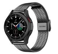 Strap-it Samsung Galaxy Watch 4 Classic roestvrij stalen band (zwart)