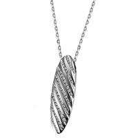 Goldmaid Collier, oval 925 Sterlingsilber Zirkonia Ankerkette