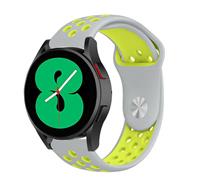 Strap-it Samsung Galaxy Watch 4 - 40mm sport band (grijs/geel)