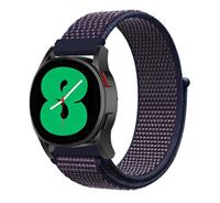 Strap-it Samsung Galaxy Watch 4 - 44mm nylon band (paars/blauw)