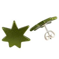 DeMarie Paar Ohrstecker »Stern eloxiertes Aluminium«, Matt/Glanz