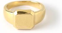 Orelia ring met afgeschuind vierkant S/M - Maat 16.00
