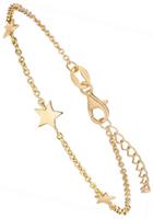 Jobo Armband »Sterne«, 925 Silber vergoldet 19 cm