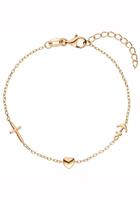 Jobo Armband »Glaube Liebe Hoffnung«, 925 Silber roségold vergoldet