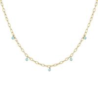 CAÏ Silberkette »925 Silber vergoldet Amazonit«, Collier
